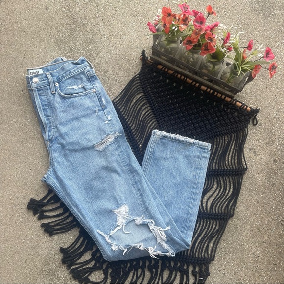 Agolde Denim - Agolde High Rise Distressed Jeans Size 23